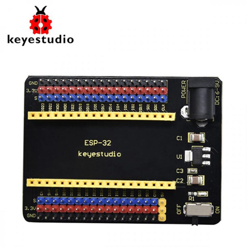 디바이스마트,오픈소스/코딩교육 > 아두이노 > 아두이노 호환쉴드,keyestudio,아두이노 ESP32-IO 쉴드 [KS0465],ESP32 코어 보드 호환 / 공급 전압: DC 7-12V / 작동 전류: 60mA / 크기(mm): 30*20 / 환경 속성: ROHS