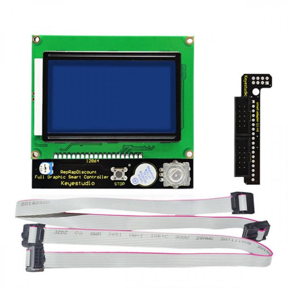 디바이스마트,오픈소스/코딩교육 > 아두이노 > 아두이노 LED/LCD모듈,keyestudio,아두이노 3D프린터용 스마트 컨트롤러 12864 LCD 모듈 [KS0476],스마트 컨트롤러 1개, L자형 어댑터 보드 1개, FC 케이블 2개로 구성되어 있습니다.