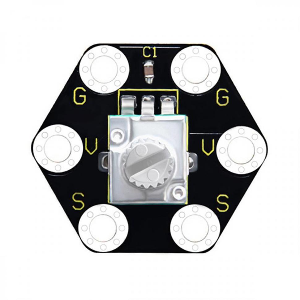 디바이스마트,오픈소스/코딩교육 > Micro:Bit > 마이크로비트 센서/모듈,keyestudio,마이크로비트 Honeycomb 로터리 포텐셔미터 모듈 [KS0479],회전식 포텐셔미터 모듈 / 작동 전압: DC 3.0-3.3V / 제어 포트: 아날로그 포트 / 크기(mm): 25*28*26 / 무게: 6.7g / 환경 속성: ROHS