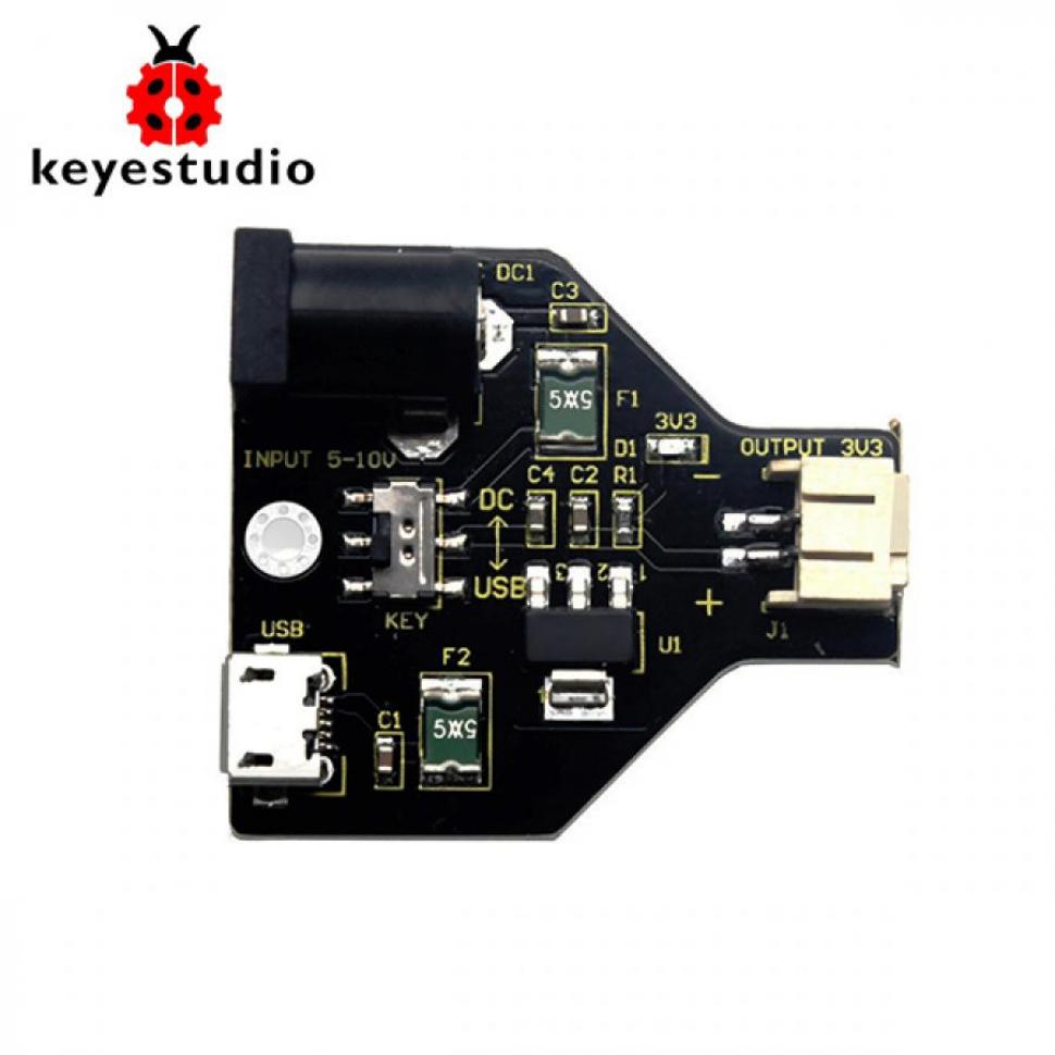 디바이스마트,오픈소스/코딩교육 > Micro:Bit > 마이크로비트 확장/변환보드,keyestudio,마이크로비트 전원 어댑터 보드 [KS0484],DC 입력 전압: DC 5-10V / 최대 전력: 3W / 작동 온도: -20℃ --60℃ / 크기(mm): 37.5*33.4 / 환경 속성: ROHS