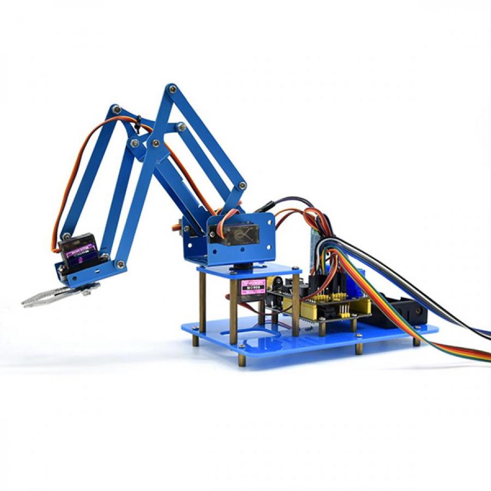 디바이스마트,오픈소스/코딩교육 > 아두이노 > 아두이노 교육용키트,keyestudio,아두이노 메탈릭 로봇 암 스타터 키트 V2.0 [KS0488],아두이노, 2개의 조이스틱 모듈, 4개의 서보 등이 포함되어 있습니다.