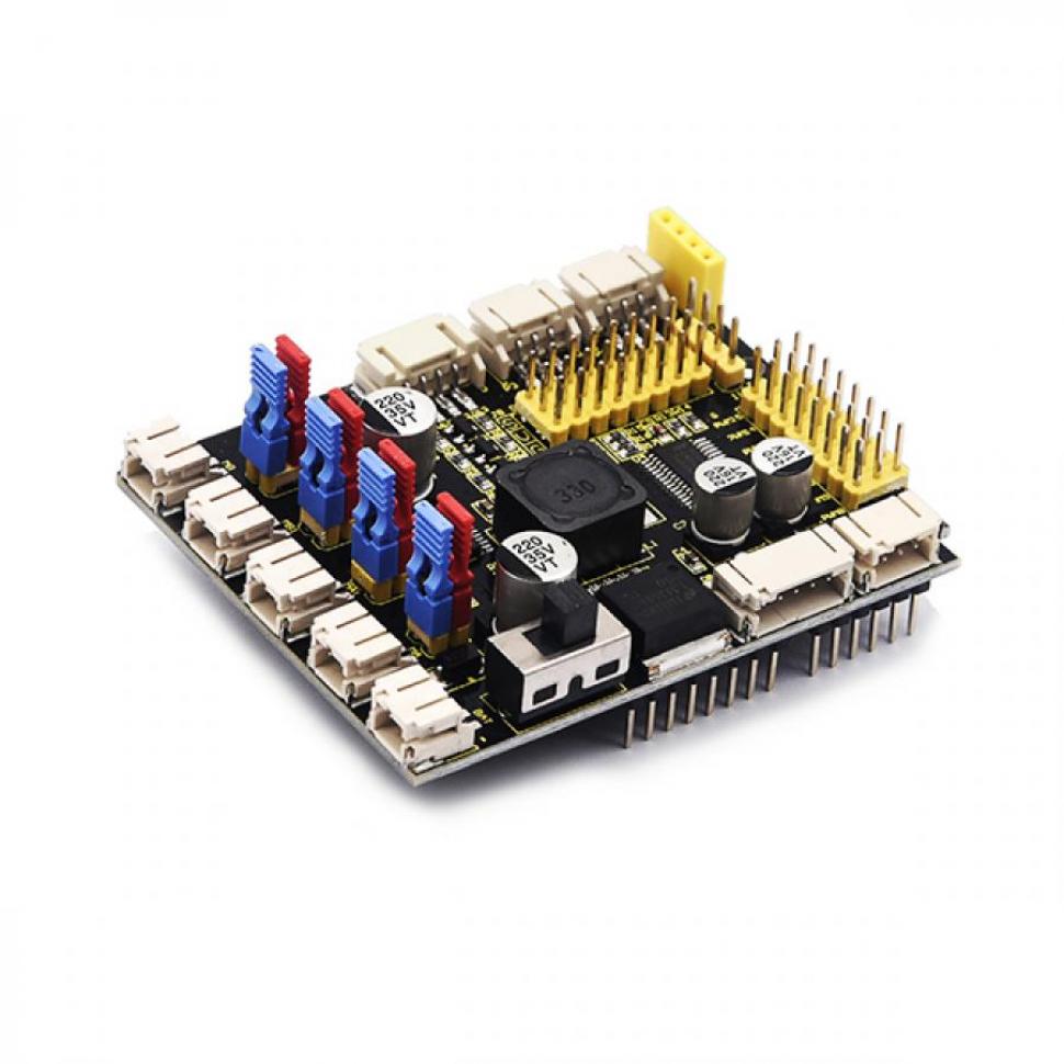 디바이스마트,오픈소스/코딩교육 > 아두이노 > 아두이노 모터/드라이버모듈,keyestudio,아두이노 TB6612 4WD 모터 드라이버 쉴드 [KS0489],작동 전압: DC 8-12V / 구동 전류: 최대 3A / 화이트 인터페이스 타입: PH2.0 (-2P -3P -4P -5P) / 핀 헤더,암 간격: 2.54mm / 크기(mm): 68.7*55
