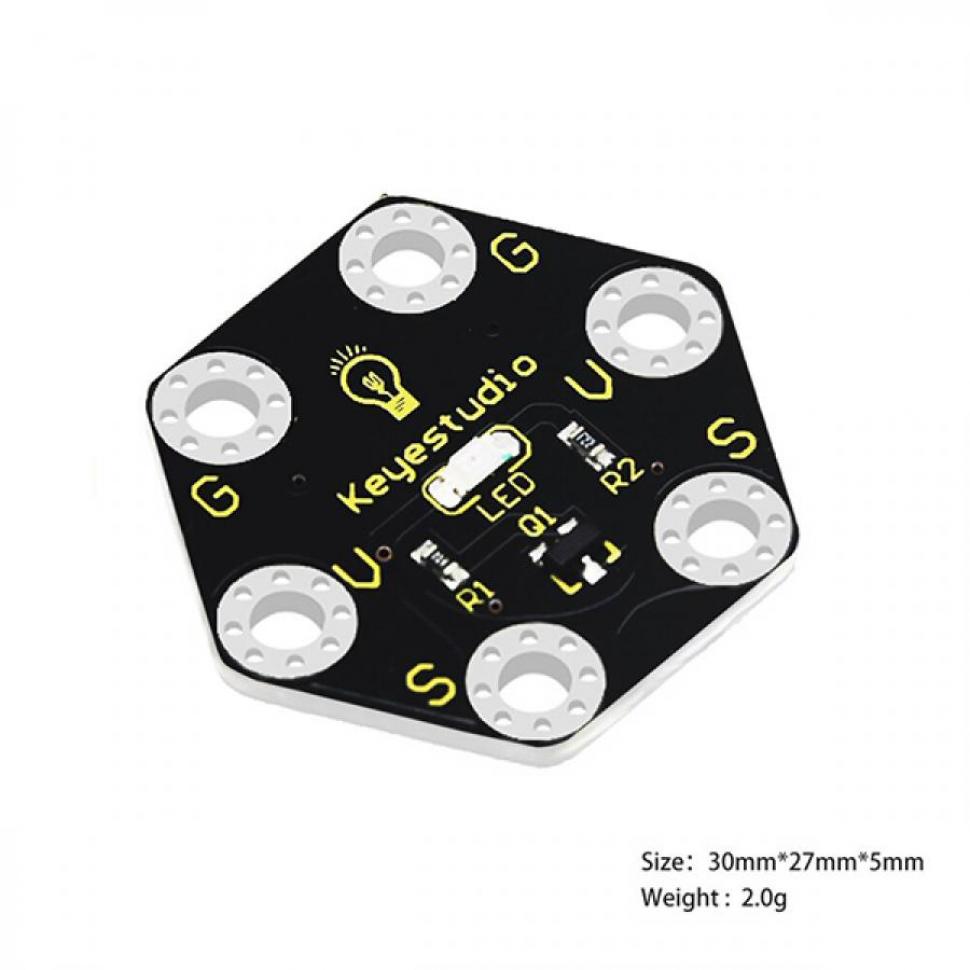 디바이스마트,오픈소스/코딩교육 > Micro:Bit > 마이크로비트 센서/모듈,keyestudio,마이크로비트 Honeycomb 디지털 LED 모듈 [KS0490],LED 색상: 빨간색 / 작동 전압: DC 3.0-5V / 작동 전류: 60mA / 최대 전력: 300mW / 크기(mm): 30*27*5 / 무게: 2.0g