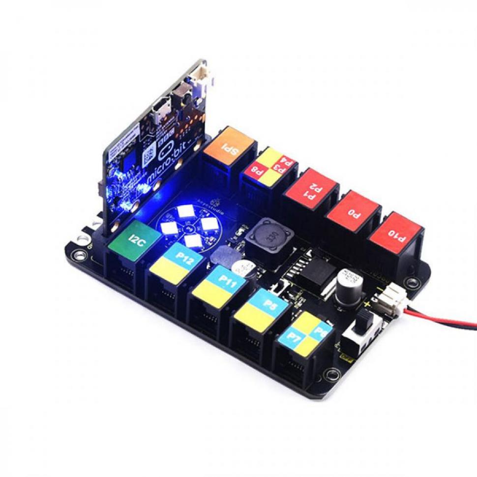 디바이스마트,오픈소스/코딩교육 > 아두이노 > 아두이노 호환쉴드,keyestudio,마이크로비트 EASY PLUG - 쉴드 V1.1 [KS0496],전원: DC 6-10V / 출력 전류: 1.5A / 인터페이스: RJ11 6P6C 인터페이스 및 골든 핑거 인터페이스 / 크기(mm): 98*65*17