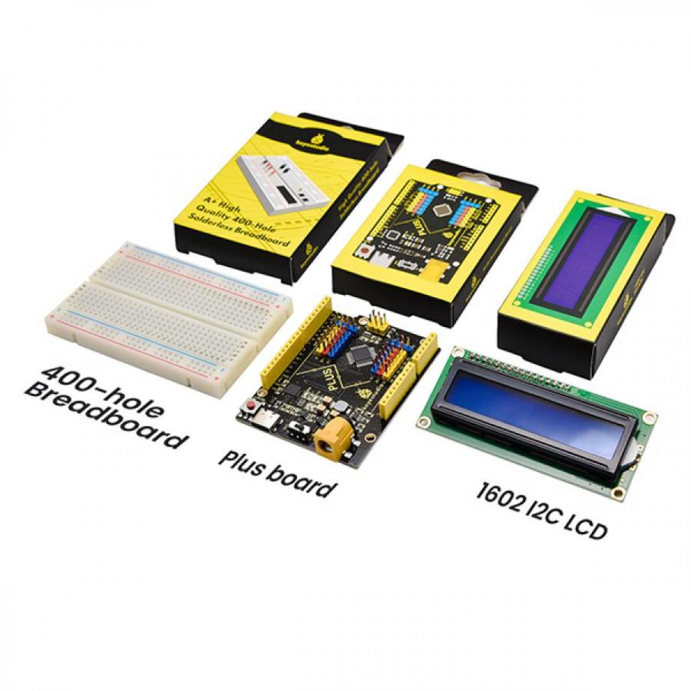 디바이스마트,오픈소스/코딩교육 > 아두이노 > 아두이노 교육용키트,keyestudio,아두이노 Plus 보드 스타터 키트 [KS0505],초보자에게 적합한 28개의 프로젝트 튜토리얼도 함께 제공됩니다. 전자, 물리학, 과학 및 프로그래밍 지식을 배울 수 있습니다.