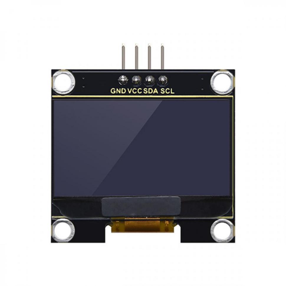 디바이스마트,오픈소스/코딩교육 > 아두이노 > 아두이노 LED/LCD모듈,keyestudio,아두이노 1.3인치 OLED 디스플레이 모듈 (I2C 포트 포함) [KS0532],작동 전압: DC 3.3V-5V / 인터페이스: 피치 2.54mm의 핀 헤더 인터페이스 / 통신방식: I2C통신 / 내부 드라이버 칩: SSD1306 / 해상도: 128*64