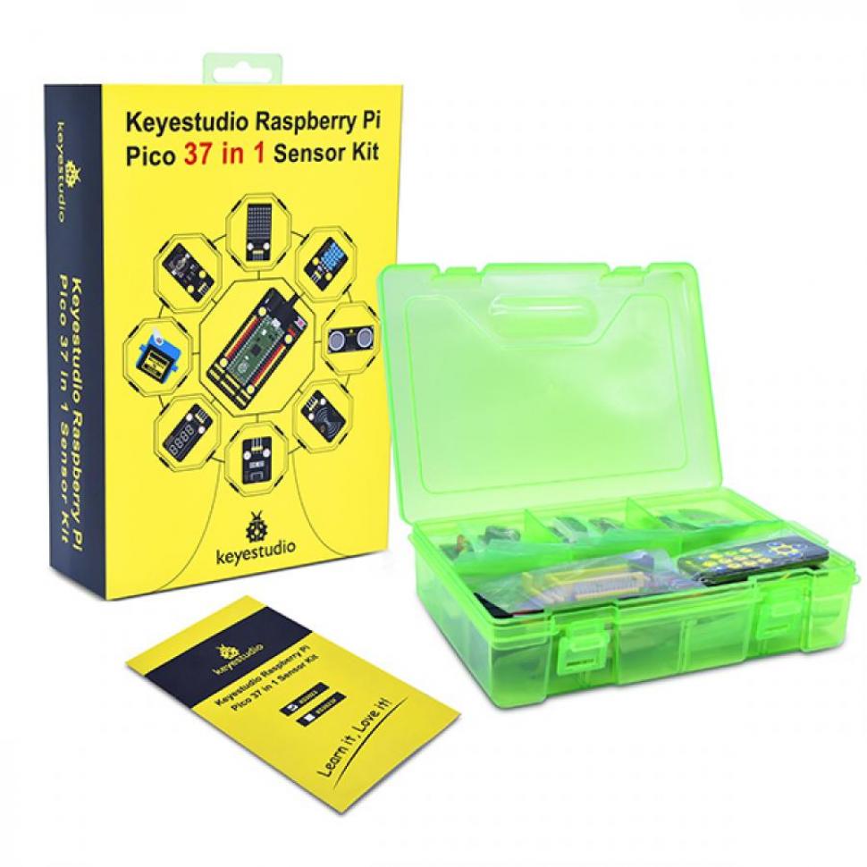 디바이스마트,오픈소스/코딩교육 > 라즈베리파이 > 라즈베리파이 교육용키트,keyestudio,라즈베리파이 37종 센서 스타터 키트 [KS3023],37개의 센서/모듈, Raspberry Pi Pico 보드, Raspberry Pi Pico 확장 보드 및 점퍼 와이어를 포함합니다.