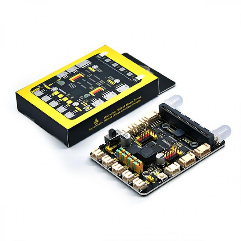 디바이스마트,오픈소스/코딩교육 > Micro:Bit > 마이크로비트 확장/변환보드,keyestudio,마이크로비트 PCA9685PW 모터 드라이버 확장 보드 [KS4018],2개의 RGB 조명, 4개의 WS2812RGB 조명, P2.0 초음파 인터페이스가 있는 부저, P2.0 IR 센서 인터페이스 및 P2.0 추적 센서 인터페이스가 통합되어 있습니다