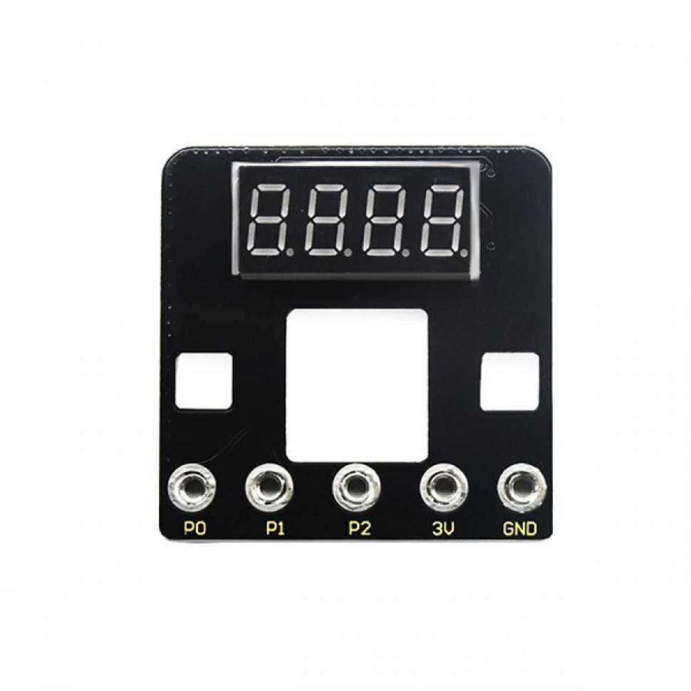 디바이스마트,오픈소스/코딩교육 > Micro:Bit > 마이크로비트 확장/변환보드,keyestudio,마이크로비트 4-Digit 튜브 쉴드 [KS0483],4자리 튜브 모듈은 3.6인치 공통 양극 디지털 튜브이며 디스플레이 색상은 빨간색입니다.