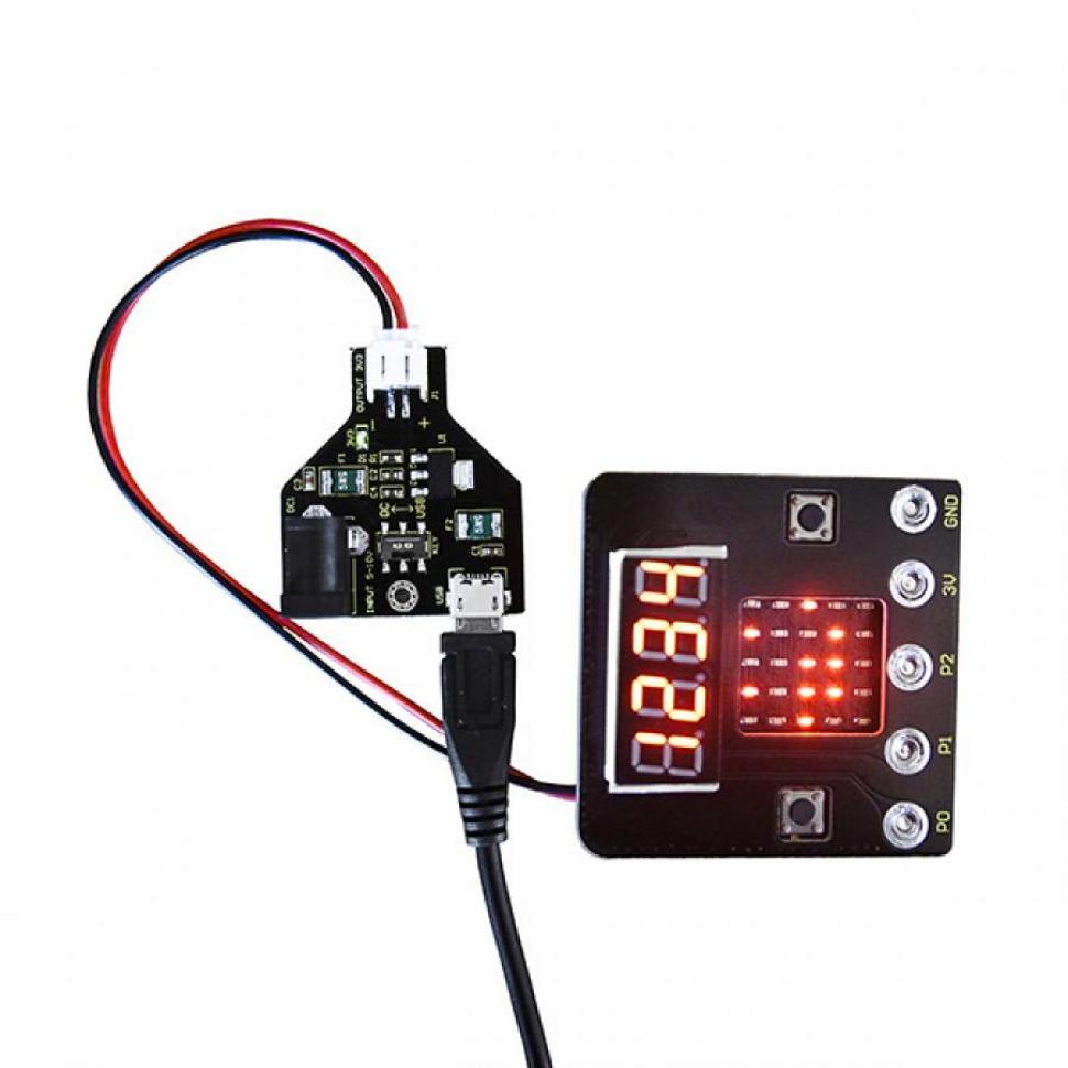 디바이스마트,오픈소스/코딩교육 > Micro:Bit > 마이크로비트 확장/변환보드,keyestudio,마이크로비트 4-Digit 튜브 쉴드 [KS0483],4자리 튜브 모듈은 3.6인치 공통 양극 디지털 튜브이며 디스플레이 색상은 빨간색입니다.