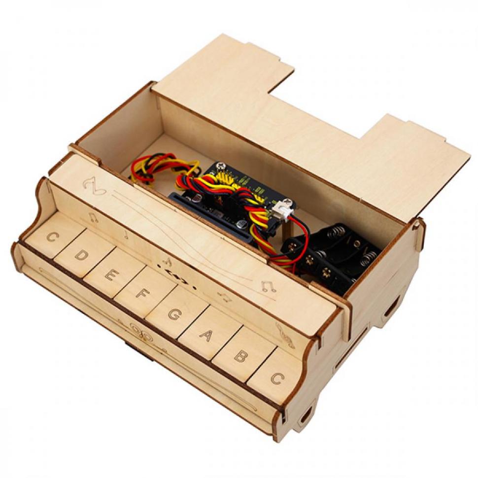 디바이스마트,오픈소스/코딩교육 > Micro:Bit > 마이크로비트 교육용키트,keyestudio,마이크로비트 피아노 학습 스타터 키트 (마이크로비트 보드 미포함) [KS0801],보드의 내장 버저를 통해 do, re, mi, fa, so, la, si, Do의 음계를 연주할 수 있습니다.