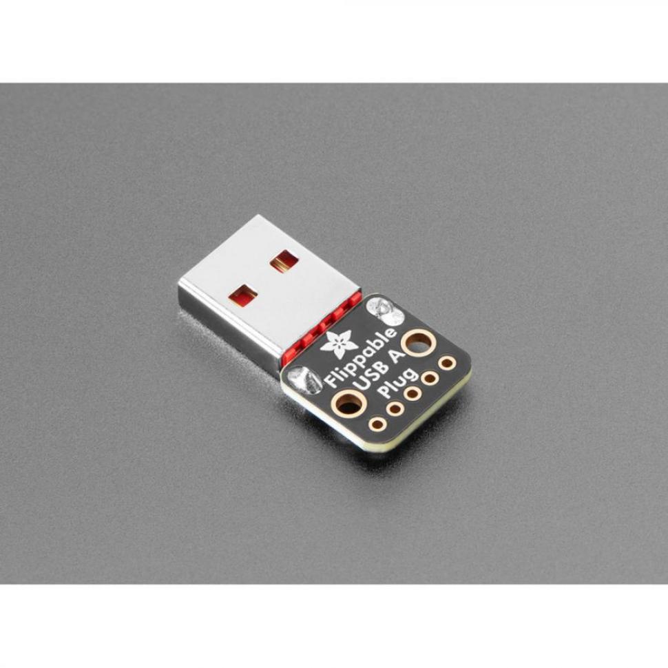디바이스마트,MCU보드/전자키트 > 통신/네트워크 > USB관련,Adafruit,Adafruit Reversible USB Type A Plug Connector Breakout [ada-6001],가운데에 얇은 접촉 부분이 있어 어느쪽으로든 꽂을 수 있습니다 / 크기 : 1.1 x 0.6 x 0.2인치