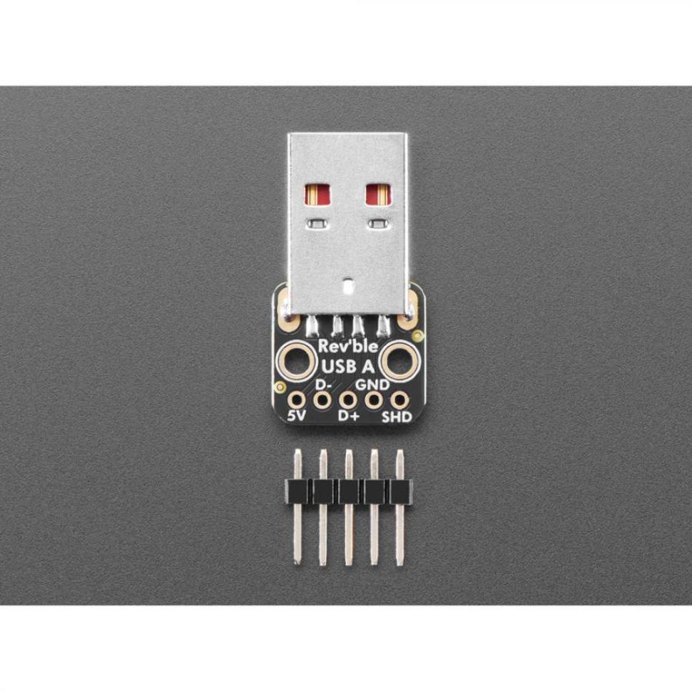 디바이스마트,MCU보드/전자키트 > 통신/네트워크 > USB관련,Adafruit,Adafruit Reversible USB Type A Plug Connector Breakout [ada-6001],가운데에 얇은 접촉 부분이 있어 어느쪽으로든 꽂을 수 있습니다 / 크기 : 1.1 x 0.6 x 0.2인치
