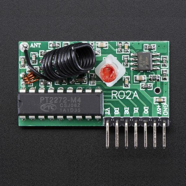 디바이스마트,MCU보드/전자키트 > 통신/네트워크 > RF/LoRa,Adafruit,Simple RF M4 Receiver - 315MHz Momentary Type [ada-1096],RF M4 수신기 / 마이크로컨트롤러가 필요 없습니다 / 동시 작동 / Momentary M4 유형용