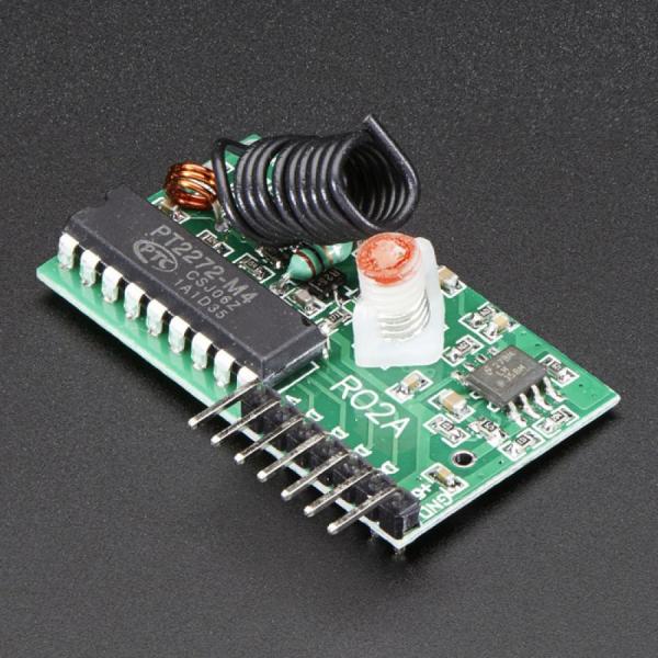 디바이스마트,MCU보드/전자키트 > 통신/네트워크 > RF/LoRa,Adafruit,Simple RF M4 Receiver - 315MHz Momentary Type [ada-1096],RF M4 수신기 / 마이크로컨트롤러가 필요 없습니다 / 동시 작동 / Momentary M4 유형용