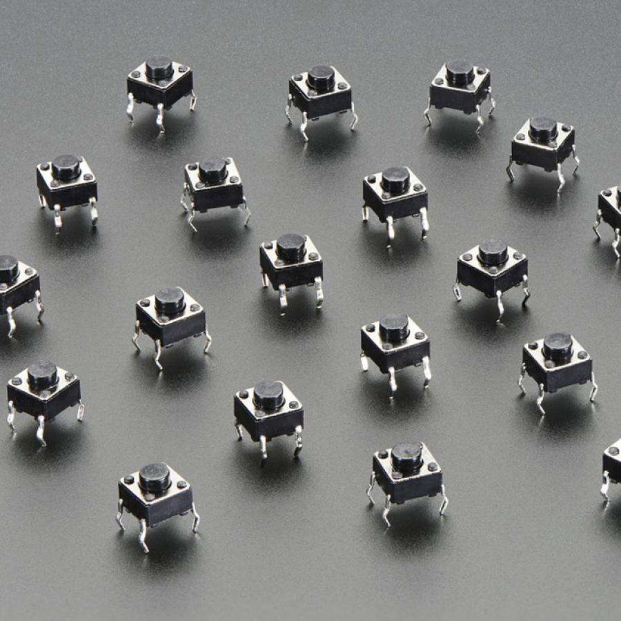 Tactile Button switch (6mm) x 20 pack [ada-367]
