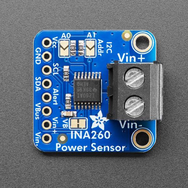 디바이스마트,MCU보드/전자키트 > 센서모듈 > 전압/전류센서,Adafruit,Adafruit INA260 High or Low Side Voltage, Current, Power Sensor [ada-4226],전류 감지 센서 / 하이 또는 로우 사이드 DC 전류, BUS 전압을 측정하고 자동으로 전력 계산 / 크기 : 0.9x0.9x0.1인치