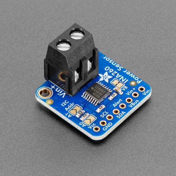 디바이스마트,MCU보드/전자키트 > 센서모듈 > 전압/전류센서,Adafruit,Adafruit INA260 High or Low Side Voltage, Current, Power Sensor [ada-4226],전류 감지 센서 / 하이 또는 로우 사이드 DC 전류, BUS 전압을 측정하고 자동으로 전력 계산 / 크기 : 0.9x0.9x0.1인치