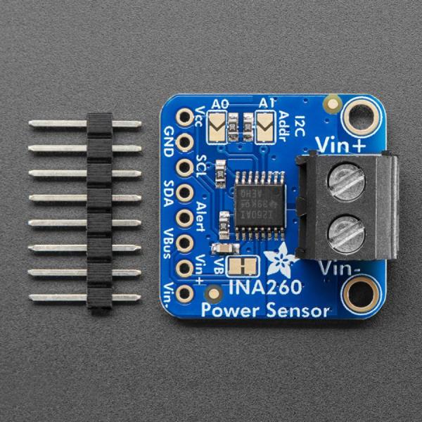 디바이스마트,MCU보드/전자키트 > 센서모듈 > 전압/전류센서,Adafruit,Adafruit INA260 High or Low Side Voltage, Current, Power Sensor [ada-4226],전류 감지 센서 / 하이 또는 로우 사이드 DC 전류, BUS 전압을 측정하고 자동으로 전력 계산 / 크기 : 0.9x0.9x0.1인치