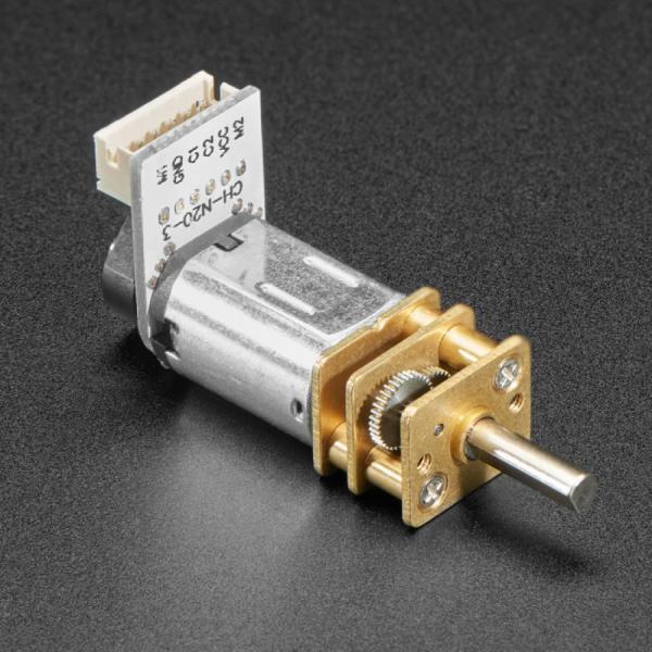 디바이스마트,기계/제어/로봇/모터 > 모터류 > DC모터 > 엔코더모터,Adafruit,N20 DC Motor with Magnetic Encoder - 6V with 1:298 Gear Ratio [ada-4641],1:298 기어비 / 모터에 6V 정격 전력을 사용하고 약 100mA를 소모합니다 / 치수(샤프트 제외) : 30.5mm x 18.5mm / 와이어 길이 : 150mm