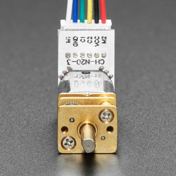 디바이스마트,기계/제어/로봇/모터 > 모터류 > DC모터 > 엔코더모터,Adafruit,N20 DC Motor with Magnetic Encoder - 6V with 1:298 Gear Ratio [ada-4641],1:298 기어비 / 모터에 6V 정격 전력을 사용하고 약 100mA를 소모합니다 / 치수(샤프트 제외) : 30.5mm x 18.5mm / 와이어 길이 : 150mm