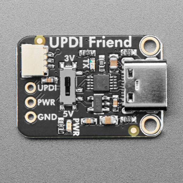 디바이스마트,MCU보드/전자키트 > 통신/네트워크 > USB관련,Adafruit,Adafruit UPDI Friend - USB Serial UPDI Programmer [ada-5879],3V 또는 5V 전원 및 로직 선택 / RX와 TX 사이의 1K 루프백 저항기 / USB Type C / JST SH 케이블 포함