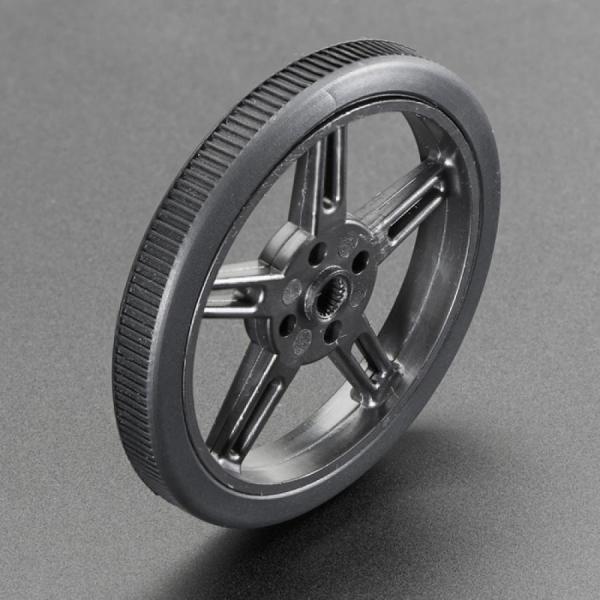 디바이스마트,기계/제어/로봇/모터 > 로봇부품 > 바퀴/휠 > 일반 바퀴,Adafruit,Wheel for Micro Continuous Rotation FS90R Servo [ada-2744],실리콘 타이어 / 실리콘 없는 길이 : 56mm, 2.2인치 / 실리콘 길이 : 60mm, 2.4인치 / 실리콘 포함 무게 : 10.9g