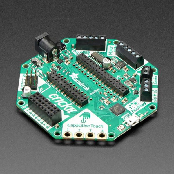 디바이스마트,MCU보드/전자키트 > 전원/신호/저장/응용 > 클럭제너레이터/기타,Adafruit,Adafruit CRICKIT FeatherWing for any Feather [ada-3343],로봇 보드 / seesaw로 구동 / 4 x 아날로그 또는 디지털 서보 제어, 정밀 16비트 타이머 포함 / 5V DC