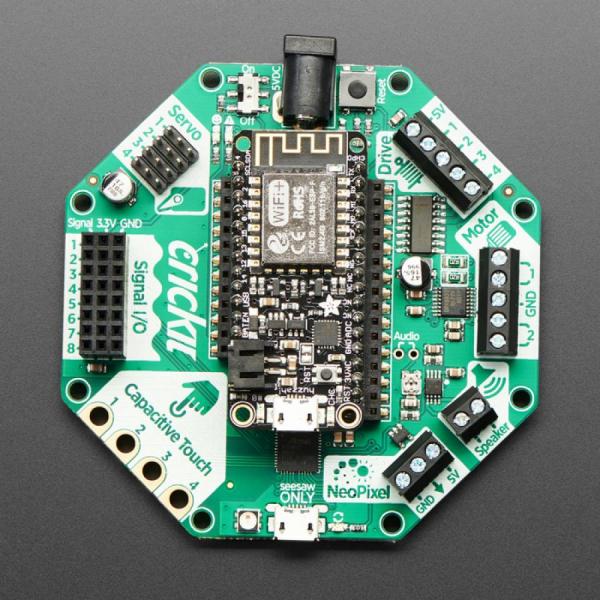 디바이스마트,MCU보드/전자키트 > 전원/신호/저장/응용 > 클럭제너레이터/기타,Adafruit,Adafruit CRICKIT FeatherWing for any Feather [ada-3343],로봇 보드 / seesaw로 구동 / 4 x 아날로그 또는 디지털 서보 제어, 정밀 16비트 타이머 포함 / 5V DC