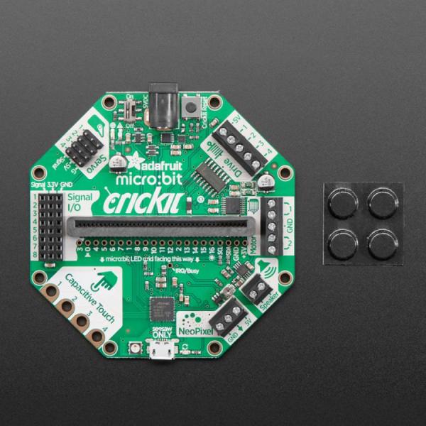 디바이스마트,오픈소스/코딩교육 > Micro:Bit > 마이크로비트 확장/변환보드,Adafruit,Adafruit CRICKIT for micro:bit [ada-3928],마이크로비트 전용 / seesaw로 구동 /  4x 아날로그 또는 디지털 서보 제어, 정밀 16비트 타이머 포함
