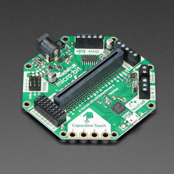 디바이스마트,오픈소스/코딩교육 > Micro:Bit > 마이크로비트 확장/변환보드,Adafruit,Adafruit CRICKIT for micro:bit [ada-3928],마이크로비트 전용 / seesaw로 구동 /  4x 아날로그 또는 디지털 서보 제어, 정밀 16비트 타이머 포함