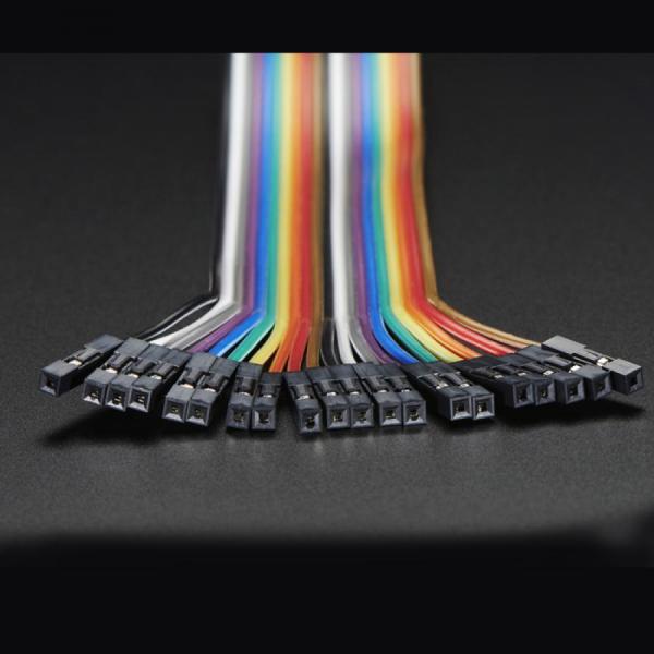 디바이스마트,케이블/전선 > 점퍼/하네스/악어/바나나 > 점퍼 와이어/케이블,Adafruit,Premium Female/Female Jumper Wires - 20 x 12inch (300mm) [ada-1949],길이 : 12cm(300mm) / 20ro의 스트립 / 20핀 리본 케이블로 제공 / 리본 와이어를 뽑아서 개별 점퍼로 가능