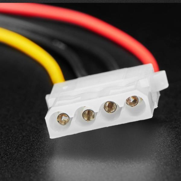 디바이스마트,케이블/전선 > 점퍼/하네스/악어/바나나 > 점퍼 와이어/케이블,Adafruit,IDE Molex 4-pin Plug Cable - 30cm long [ada-5391],4핀 플러그 / 길이 : 30cm / 18AWG 연선 코어