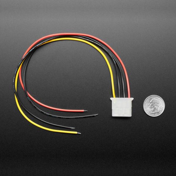 디바이스마트,케이블/전선 > 점퍼/하네스/악어/바나나 > 점퍼 와이어/케이블,Adafruit,IDE Molex 4-pin Plug Cable - 30cm long [ada-5391],4핀 플러그 / 길이 : 30cm / 18AWG 연선 코어