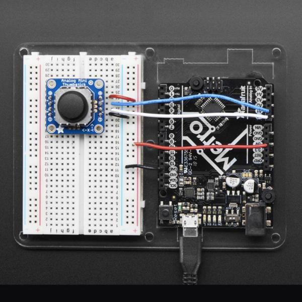 디바이스마트,MCU보드/전자키트 > 버튼/스위치/제어/RTC > 버튼/스위치/조이스틱,Adafruit,Mini 2-Axis Analog Thumbstick [ada-2765],미니 2축 / 검은색 로커 캡이 달려 있습니다 / 센터 센터링 아날로그 유형 / 두개의 10KΩ  전위계로 구성