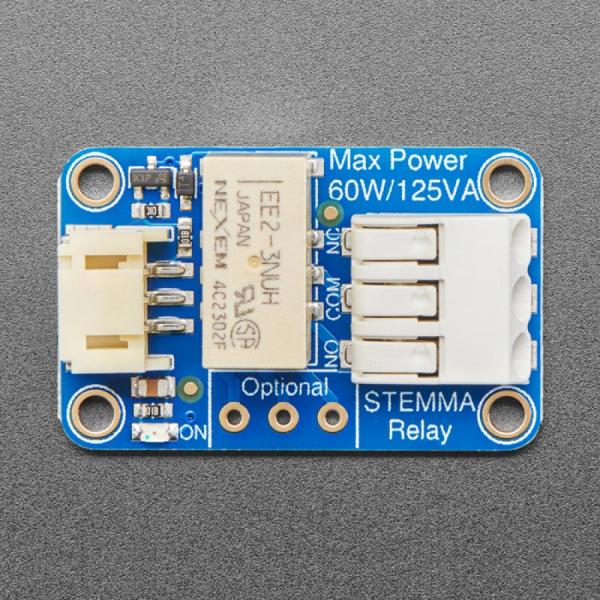 디바이스마트,MCU보드/전자키트 > 전원/신호/저장/응용 > 릴레이,Adafruit,Adafruit STEMMA Non-Latching Mini Relay - JST PH 2mm [ada-4409],STEMMA 비래칭 미니 릴레이 / 30VDC 또는 ~40VAC 또는 그 이하에서 최대 2A의 저항 전류를 전환할 수 있습니다