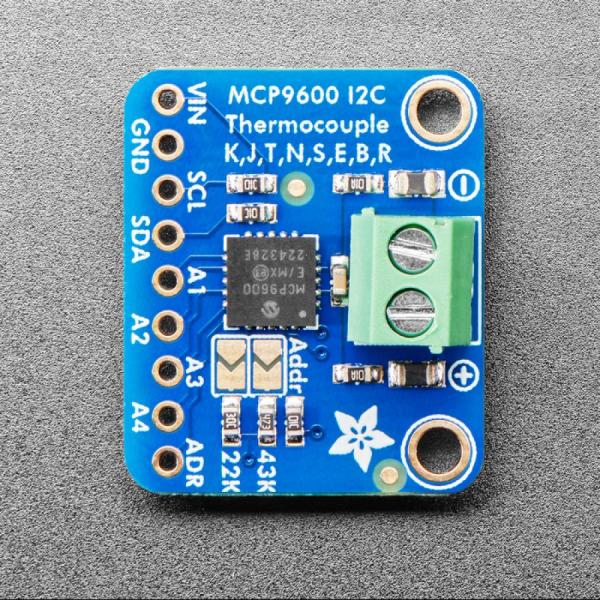 디바이스마트,MCU보드/전자키트 > 센서모듈 > 온도/습도 > 온도센서,Adafruit,Adafruit MCP9600 I2C Thermocouple Amplifier - K, J, T, N, S, E, B and R Type T [ada-4101],칩 내부에서 모든 아날로그 작업을 처리하며, 거의 모든 열전대 유형과 인터페이스할 수 있습니다 / 3.3~5V 전원 공급 및 로직 레벨 호환