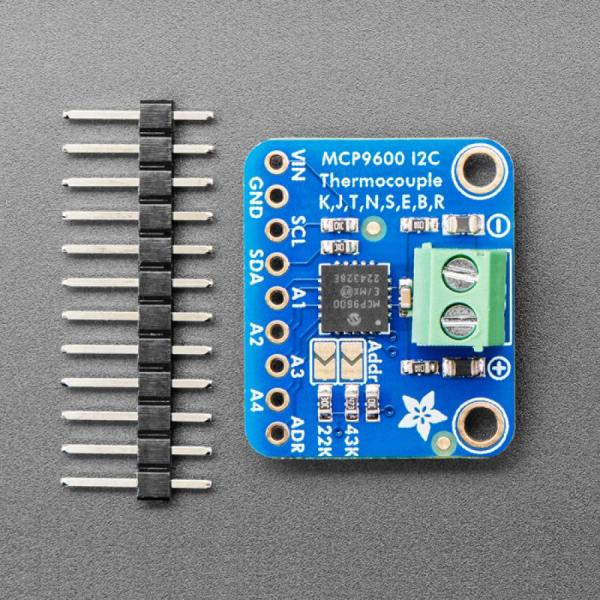 디바이스마트,MCU보드/전자키트 > 센서모듈 > 온도/습도 > 온도센서,Adafruit,Adafruit MCP9600 I2C Thermocouple Amplifier - K, J, T, N, S, E, B and R Type T [ada-4101],칩 내부에서 모든 아날로그 작업을 처리하며, 거의 모든 열전대 유형과 인터페이스할 수 있습니다 / 3.3~5V 전원 공급 및 로직 레벨 호환