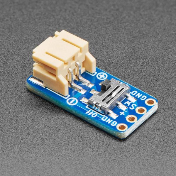 디바이스마트,MCU보드/전자키트 > 버튼/스위치/제어/RTC > 버튼/스위치/조이스틱,Adafruit,Switched JST-PH 2-Pin SMT Right Angle Breakout Board [ada-1863],스위치형 JST 커넥터 / JST PH 2핀 커넥터와 호환 / 모든 1셀 LiPoly 및 LiIon 배터리 와 6V 코인 셀 홀더 및 3xAAA 배터리 팩 과 완벽하게 결합