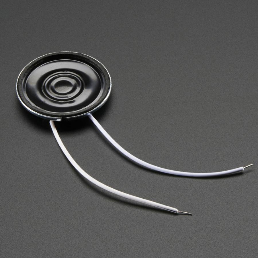 Mini Metal Speaker w/ Wires - 8 ohm 0.5W [ada-1890]