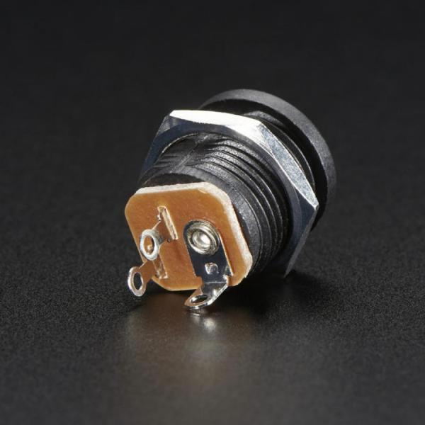 디바이스마트,커넥터/PCB > 직사각형 커넥터 > 사각형 커넥터 (미분류) > Panel Mount/Free Hanging,Adafruit,Panel Mount 2.1mm DC barrel jack [ada-610],최대 8mm 두께(0.315인치 또는 5/16인치)의 패널에 쉽게 부착되도록 설계