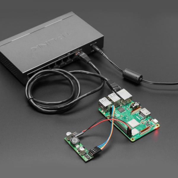 디바이스마트,오픈소스/코딩교육 > 라즈베리파이 > 라즈베리파이 확장보드/HAT,Adafruit,5V 1.5A Output PoE Module - Works with Raspberry Pi 3 B+ or Pi 4 [ada-3847],라즈베리파이 3 B+ 또는 파이4 전용 / 크기 : 2.2 x 0.8 x 0.5인치