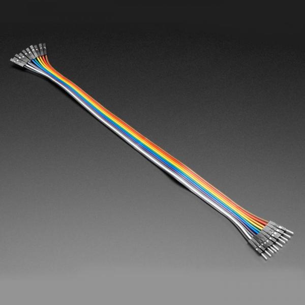 디바이스마트,케이블/전선 > 점퍼/하네스/악어/바나나 > 점퍼 와이어/케이블,Adafruit,Premium Female/Male Extension Jumper Wires - 10 x 12inch (300mm) [ada-5018],길이 : 12인치(300mm) / 10ro의 스트립으로 제공 / 한쪽 끝에 0.1인치 수 헤더 접점, 다른 쪽 끝에 0.1인치 암 헤더 점점