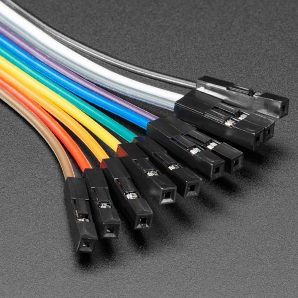 디바이스마트,케이블/전선 > 점퍼/하네스/악어/바나나 > 점퍼 와이어/케이블,Adafruit,Premium Female/Male Extension Jumper Wires - 10 x 12inch (300mm) [ada-5018],길이 : 12인치(300mm) / 10ro의 스트립으로 제공 / 한쪽 끝에 0.1인치 수 헤더 접점, 다른 쪽 끝에 0.1인치 암 헤더 점점