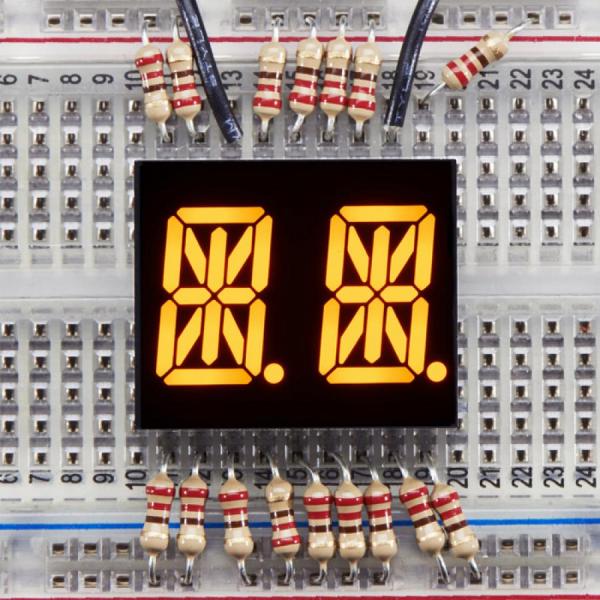 디바이스마트,LED/LCD > FND/도트매트릭스 > FND(세그먼트LED) > FND 모듈,Adafruit,Dual Alphanumeric Display -Yellow 0.54inch Digit Height - Pack of 2 [ada-2154],노란색 / 문자 및 숫자 표시 / 14세그먼트 디스플레이 / 최대 7m 떨어진 거리까지 가능 / 17mcd 밝기