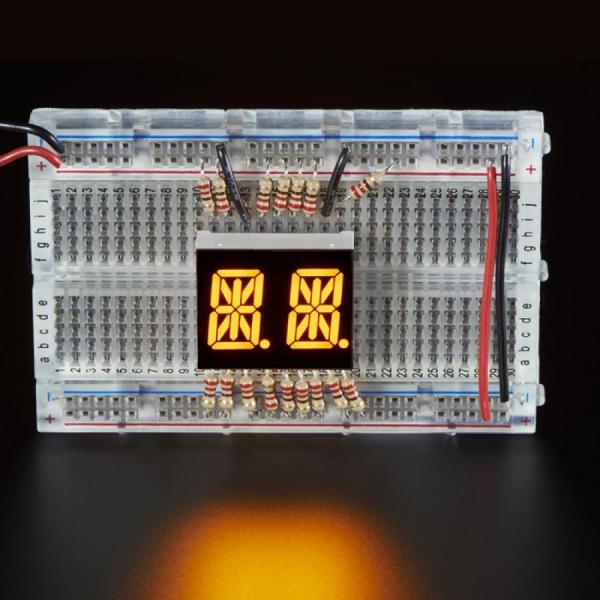 디바이스마트,LED/LCD > FND/도트매트릭스 > FND(세그먼트LED) > FND 모듈,Adafruit,Dual Alphanumeric Display -Yellow 0.54inch Digit Height - Pack of 2 [ada-2154],노란색 / 문자 및 숫자 표시 / 14세그먼트 디스플레이 / 최대 7m 떨어진 거리까지 가능 / 17mcd 밝기