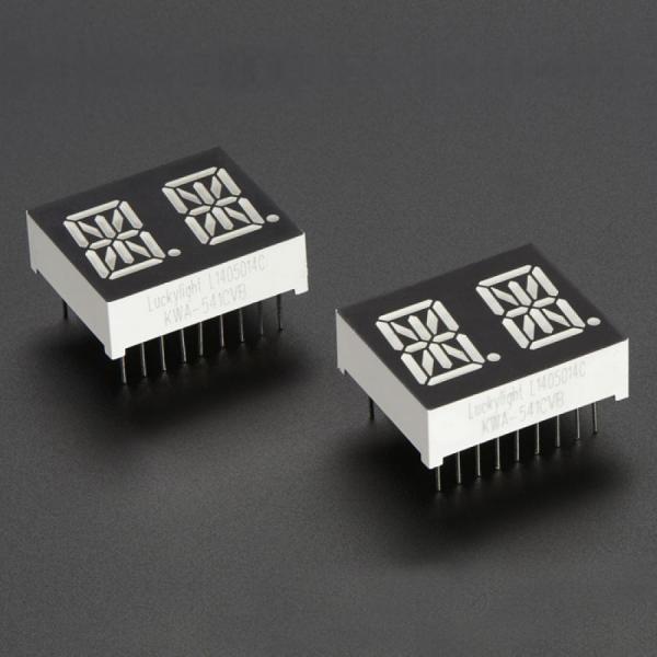 디바이스마트,LED/LCD > FND/도트매트릭스 > FND(세그먼트LED) > FND 모듈,Adafruit,Dual Alphanumeric Display -Yellow 0.54inch Digit Height - Pack of 2 [ada-2154],노란색 / 문자 및 숫자 표시 / 14세그먼트 디스플레이 / 최대 7m 떨어진 거리까지 가능 / 17mcd 밝기