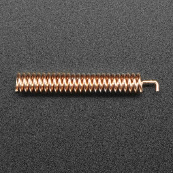 디바이스마트,MCU보드/전자키트 > 통신/네트워크 > 안테나 > 외장형 안테나,Adafruit,Simple Spring Antenna - 433MHz [ada-4394],구리 도금 와이어로 만들어졌기 때문에 쉽게 납땜 가능 / 길이 : 38mm/1.5인치 / 임피던스 :  50Ω