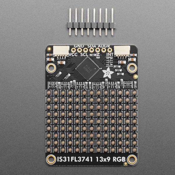 디바이스마트,LED/LCD > FND/도트매트릭스 > 도트매트릭스 > 기타 도트매트릭스,Adafruit,Adafruit IS31FL3741 13x9 PWM RGB LED Matrix Driver - STEMMA QT / Qwiic [ada-5201],13x9 RGB LED 매트릭스 / I2C 통신 /  3.3~5V DC 전원 및 로직에서 작동