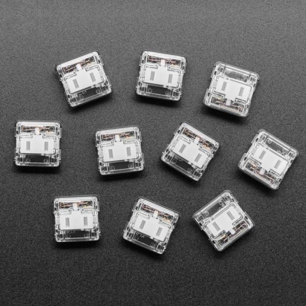 디바이스마트,컴퓨터/모바일/가전 > 키보드/마우스 > 키보드 > 키보드 주변기기,Adafruit,Kailh CHOC Low Profile White Clicky Key Switches - 10 Pack [ada-5114],기계식 키스위치 / 10개 1팩 / 작동 힘: 50gf (+/-10gf) / 촉각력: 60gf (+/-10gf)